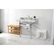 Kingston Brass 36 Carrara Marble Console Sink with Stainless Steel Legs, Marble WhitePolished Chrome LMS36M81ST - alternate 5